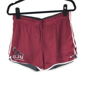 Nike Saint Joseph's University Hawks Womens Dri-Fit Gym Shorts Mesh Red M